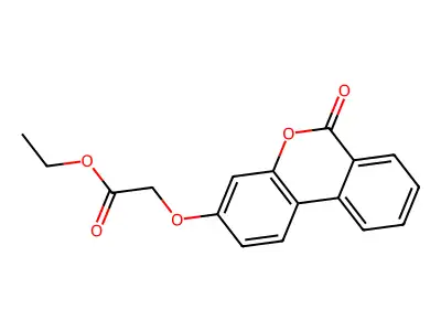 Ethyl ((6-oxo-6H-benzo(C)chromen-3-YL)oxy)acetate structure