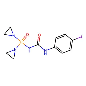 Urea, 1-(bis(1-aziridinyl)phosphinyl)-3-(p-iodophenyl)- structure