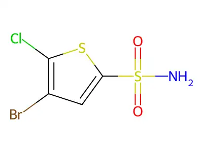 4-Bromo-5-chlorothiophene-2-sulfonamide structure