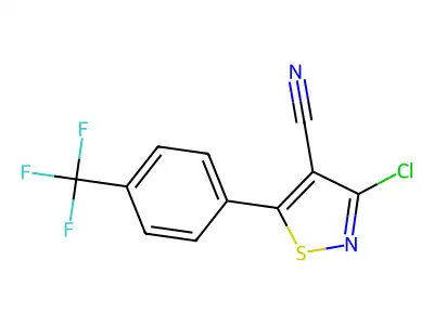 3-Chloro-5-[4-(trifluoromethyl)phenyl]isothiazole-4-carbonitrile structure