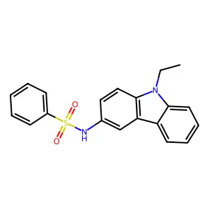 N-(9-ethyl-9H-carbazol-3-yl)benzenesulfonamide structure