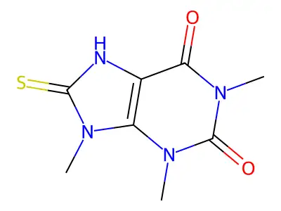 8-Mercaptoisocaffeine structure