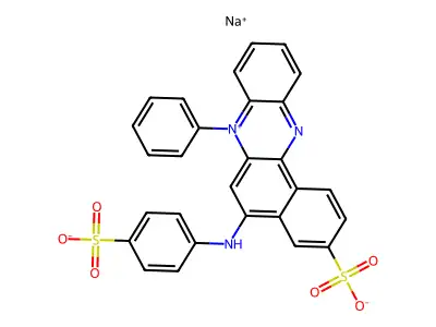7-Phenyl-5-(4-sulfonatoanilino)benzo[a]phenazin-7-ium-3-sulfonate structure