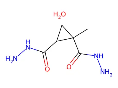 1-methylcyclopropane-1,2-dicarbohydrazide Hydrate structure