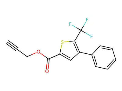 Prop-2-ynyl 4-phenyl-5-(trifluoromethyl)thiophene-2-carboxylate structure