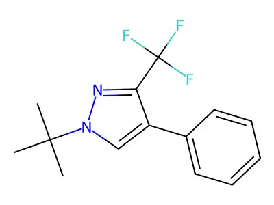 1-(tert-Butyl)-4-phenyl-3-(trifluoromethyl)-1H-pyrazole structure
