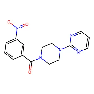 (3-Nitrophenyl)(4-(2-pyrimidinyl)-1-piperazinyl)methanone structure