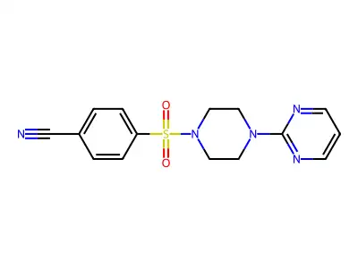 4-(4-Pyrimidin-2-ylpiperazin-1-yl)sulfonylbenzonitrile structure