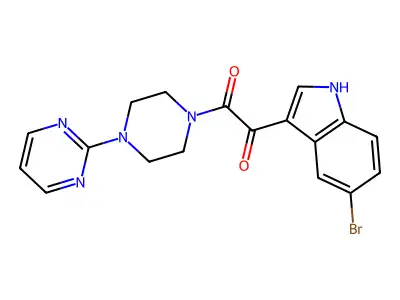 1-(5-bromo-1H-indol-3-yl)-2-[4-(pyrimidin-2-yl)piperazin-1-yl]ethane-1,2-dione structure