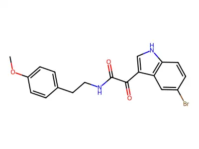 2-(5-bromo-1H-indol-3-yl)-N-[2-(4-methoxyphenyl)ethyl]-2-oxoacetamide structure