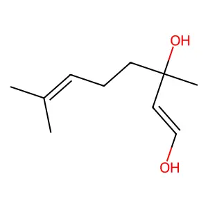 1,6-Octadiene-1,3-diol, 3,7-dimethyl- structure
