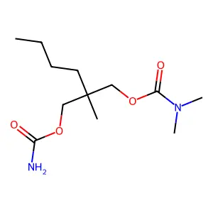 1,3-Propanediol, 2-butyl-2-methyl-, carbamate, dimethylcarbamate structure