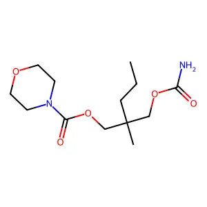 1,3-Propanediol, 2-methyl-2-propyl-, carbamate, N,N-oxydiethylenecarbamate structure
