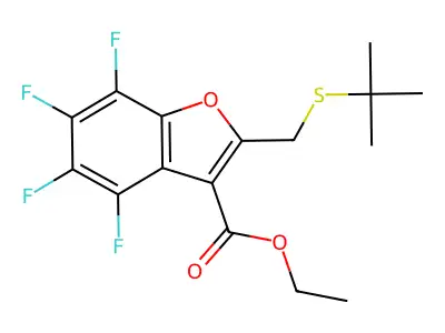 Ethyl 2-[(tert-butylthio)methyl]-4,5,6,7-tetrafluorobenzo[b]furan-3-carboxylate structure
