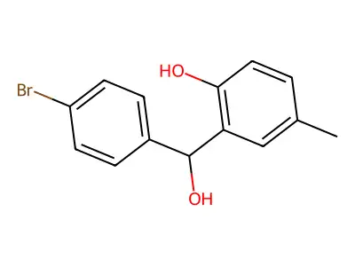 2-[(4-Bromophenyl)-hydroxymethyl]-4-methylphenol structure