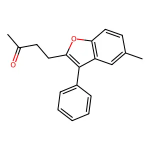 4-(5-Methyl-3-phenyl-1-benzofuran-2-yl)butan-2-one structure