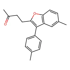 4-[5-Methyl-3-(4-methylphenyl)-1-benzofuran-2-yl]butan-2-one structure