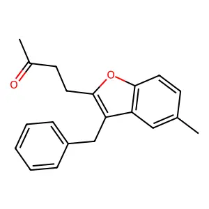 4-(3-Benzyl-5-methyl-1-benzofuran-2-yl)butan-2-one structure