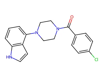 (4-chlorophenyl)[4-(1H-indol-4-yl)piperazino]methanone structure