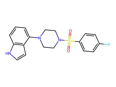 4-[4-(4-Fluorobenzenesulfonyl)piperazin-1-YL]-1H-indole structure