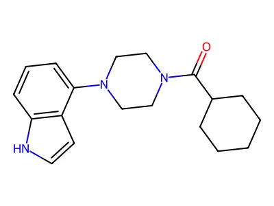 4-(4-Cyclohexanecarbonylpiperazin-1-YL)-1H-indole structure