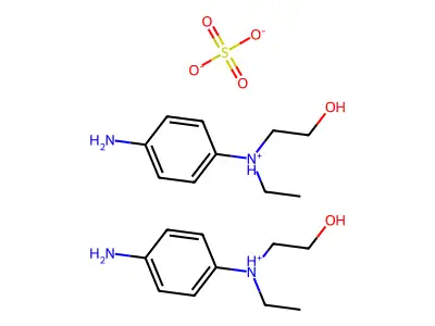Bis((p-aminophenyl)ethyl(2-hydroxyethyl)ammonium) sulphate structure