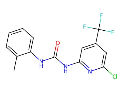 N-[6-Chloro-4-(trifluoromethyl)-2-pyridyl]-N'-(2-methylphenyl)urea structure