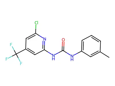 N-[6-Chloro-4-(trifluoromethyl)-2-pyridyl]-N'-(3-methylphenyl)urea structure