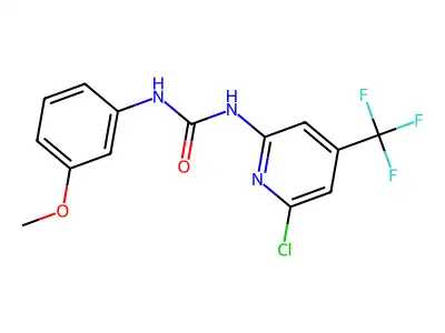 N-[6-Chloro-4-(trifluoromethyl)-2-pyridyl]-N'-(3-methoxyphenyl)urea structure