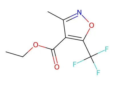 Ethyl 3-methyl-5-(trifluoromethyl)-1,2-oxazole-4-carboxylate structure
