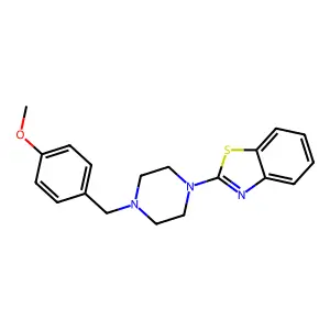 2-[4-(4-Methoxybenzyl)piperazino]-1,3-benzothiazole structure