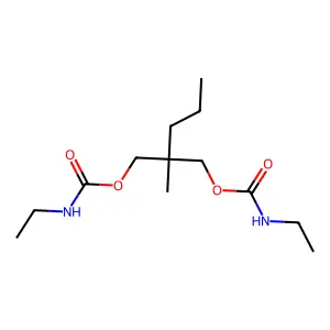 1,3-Propanediol, 2-methyl-2-propyl-, bis(ethylcarbamate) structure