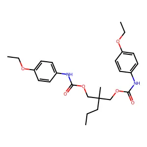 1,3-Propanediol, 2-methyl-2-propyl-, bis(p-ethoxycarbanilate) structure