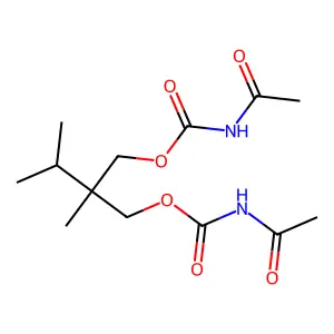 1,3-Propanediol, 2-isopropyl-2-methyl-, bis(acetylcarbamate) structure