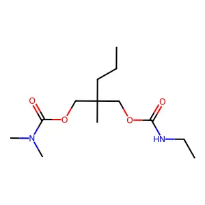 1,3-Propanediol, 2-methyl-2-propyl-, dimethylcarbamate, ethylcarbamate structure