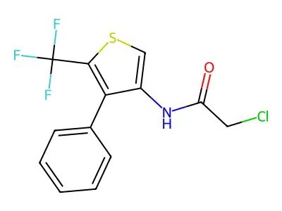 N1-[4-Phenyl-5-(trifluoromethyl)-3-thienyl]-2-chloroacetamide structure