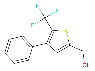 (4-Phenyl-5-(trifluoromethyl)thiophen-2-yl)methanol structure