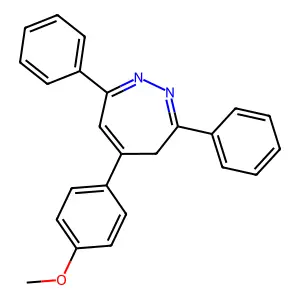 4H-1,2-Diazepine, 5-(4-methoxyphenyl)-3,7-diphenyl- structure