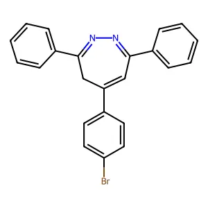 5-(4-bromophenyl)-3,7-diphenyl-4H-diazepine structure