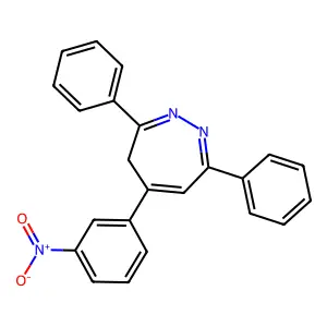 5-(3-nitrophenyl)-3,7-diphenyl-4H-diazepine structure