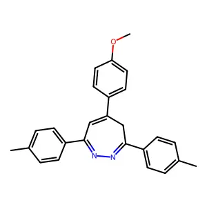 4H-1,2-Diazepine, 5-(p-methoxyphenyl)-3,7-di-p-tolyl- structure