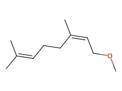 1-Methoxy-3,7-dimethyl-2,6-octadiene structure