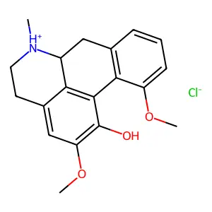 6a-alpha-Aporphin-1-ol, 2,11-dimethoxy-, hydrochloride structure