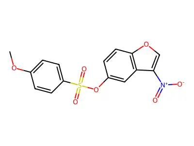 3-Nitro-5-benzofuranyl 4-methoxybenzenesulfonate structure