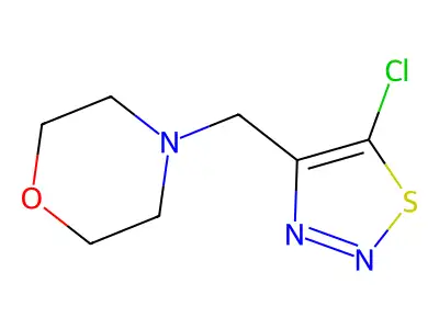 4-[(5-Chloro-1,2,3-thiadiazol-4-yl)methyl]morpholine structure