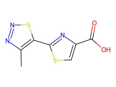 2-(4-Methylthiadiazol-5-yl)-1,3-thiazole-4-carboxylic acid structure