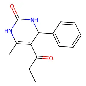 3,4-Dihydro-6-methyl-5-(1-oxopropyl)-4-phenyl-2(1H)-pyrimidinone structure