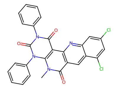 13,15-Dichloro-8-methyl-4,6-diphenyl-4,6,8,18-tetrazatetracyclo[8.8.0.02,7.012,17]octadeca-1(10),2(7),11,13,15,17-hexaene-3,5,9-trione structure