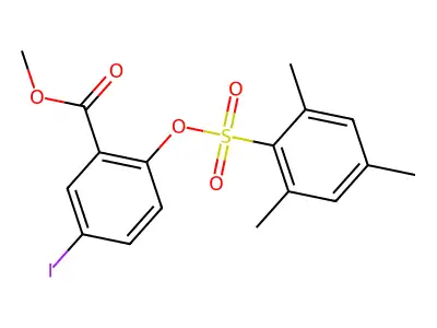 Methyl 5-iodo-2-((mesitylsulfonyl)oxy)benzenecarboxylate structure