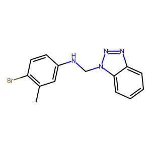 N-(1H-1,2,3-benzotriazol-1-ylmethyl)-4-bromo-3-methylaniline structure